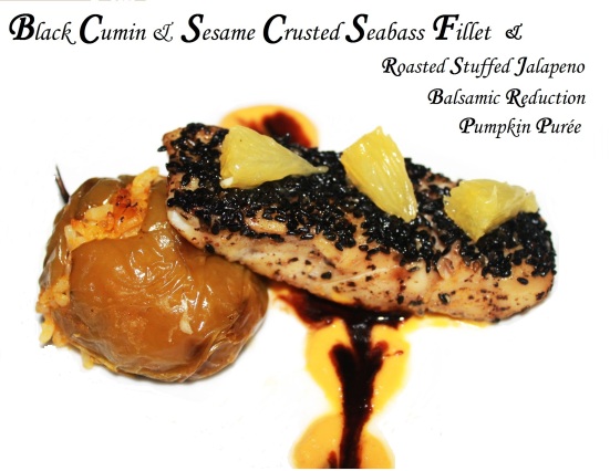 pan seared seabass fillet crusted black cumin sesame how pan fried seabass fish
