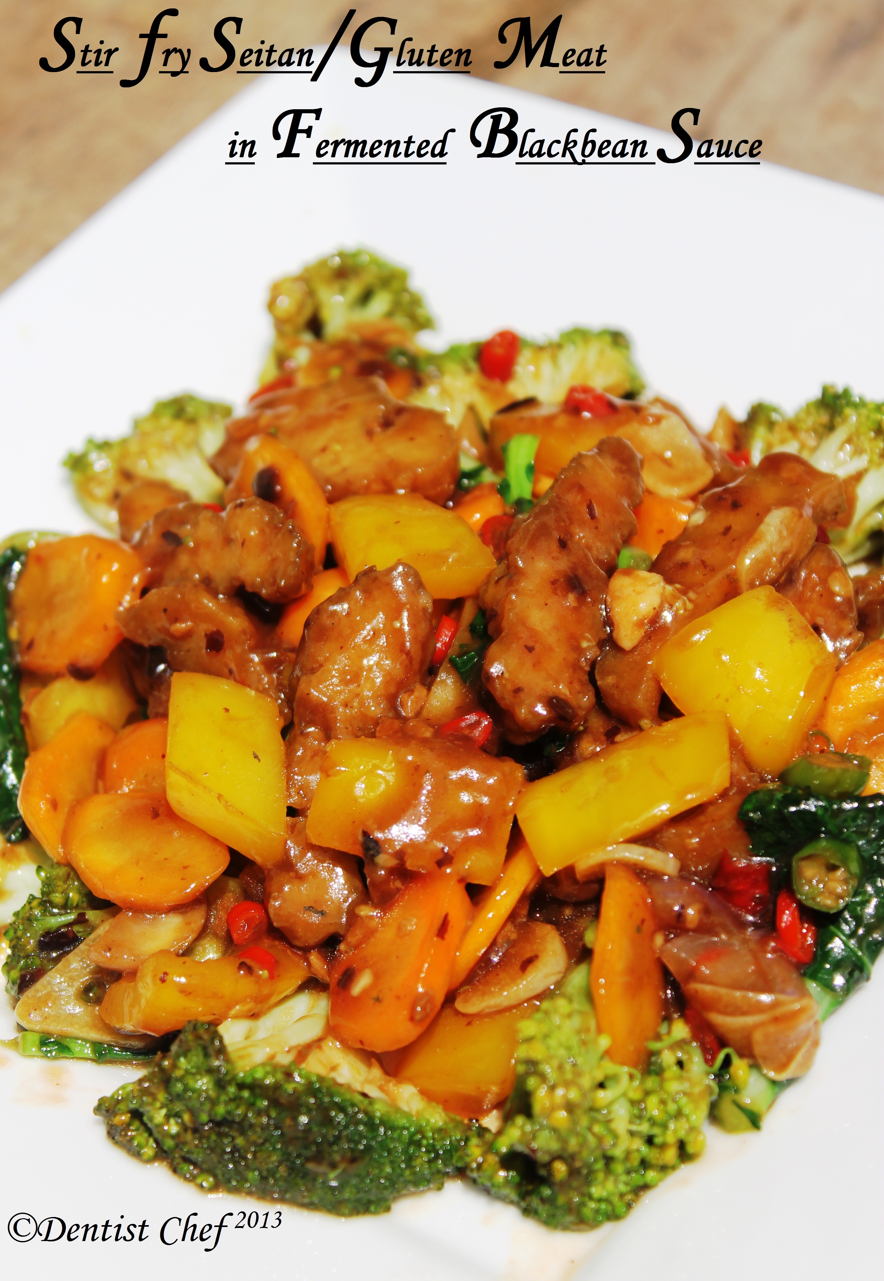 Stir Fry Seitan Gluten Recipe Vegetarian Meat Mock Duck Wheat Meat Recipe