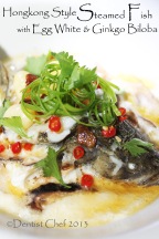 steamed fish with egg white ginkgo biloba nuts rice wine hongkong style steam fish