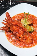 sweet sour lobster chilli tomato sauce spicy singapore sauce