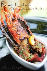 roasted lobster butter garlic ginger soy sauce recipe