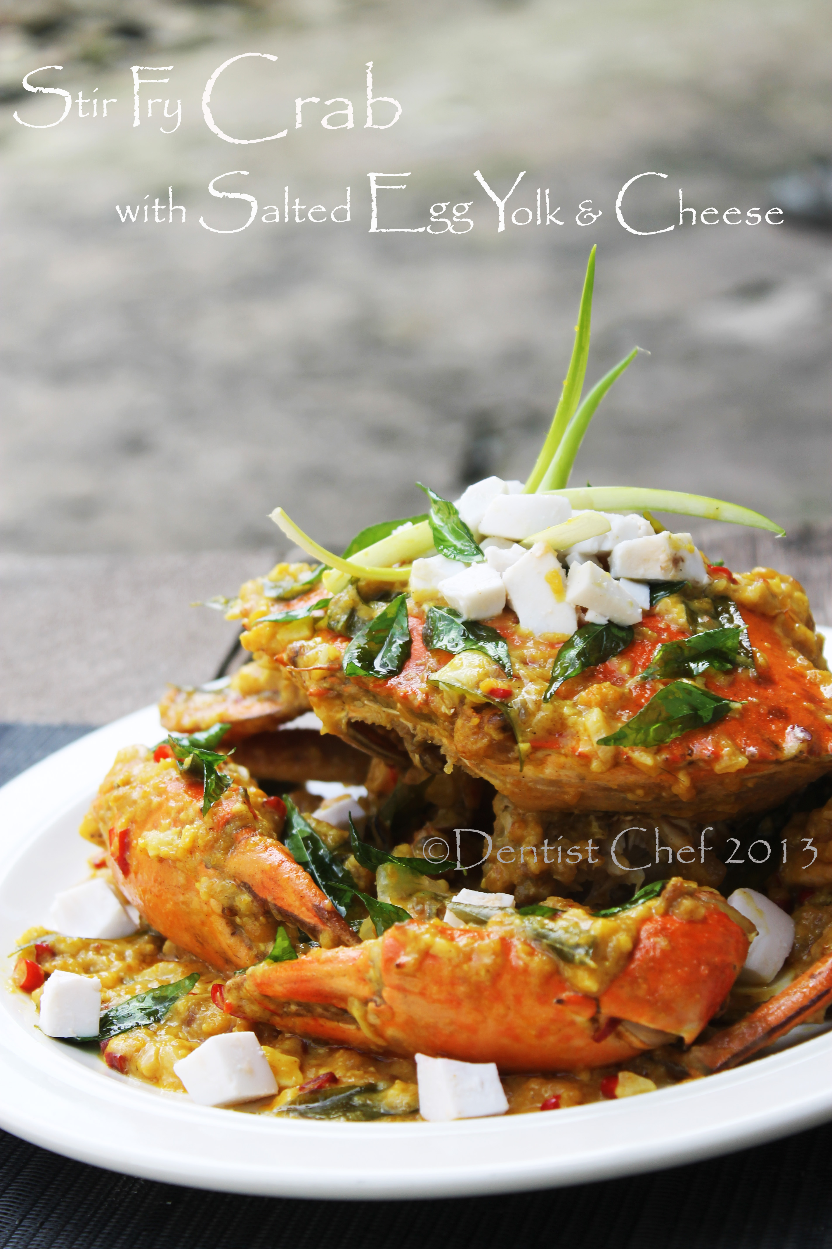 Stir Fry Crab with Salted Egg Yolk and Cheese Sauce Recipe 